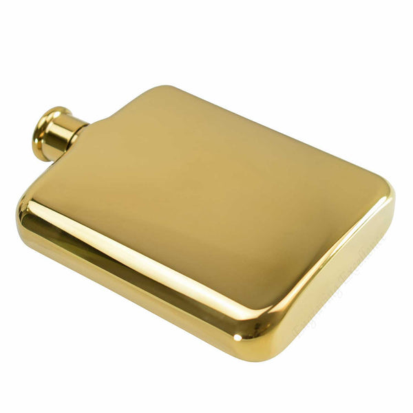 6oz High Quality Gold Hip Flask