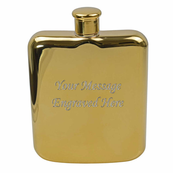 6oz High Quality Gold Hip Flask