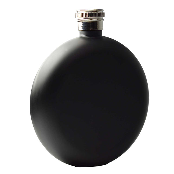 5oz Round Hip Flask - Black