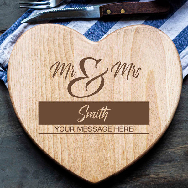 Personalised Heart Chopping Board - Design 3