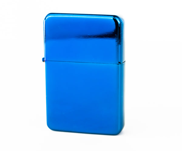 Steel Traditional Flip Lighter - Blue