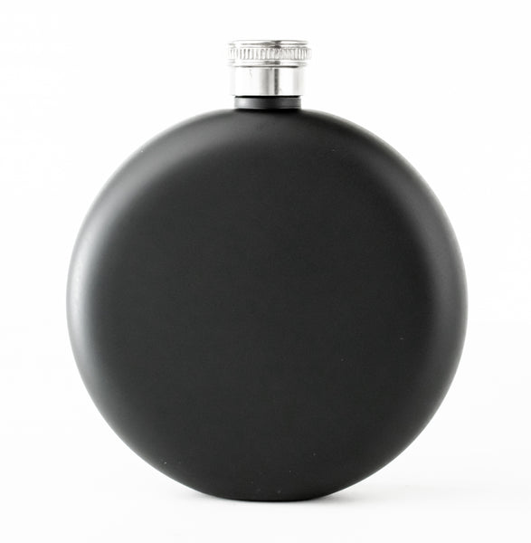 5oz Round Hip Flask - Black