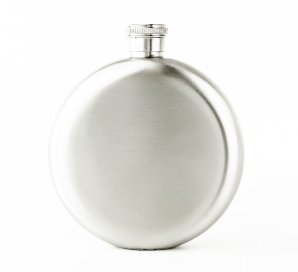 5oz round Hip Flask - Steel