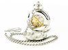 Silver Mechanical Roman Pocket Watch in a Wedding Printed Gift Box