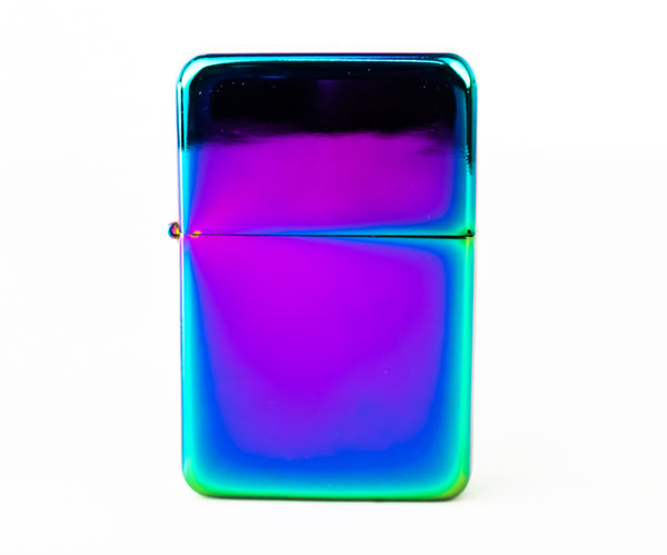 Steel Traditional Flip Lighter - Rainbow