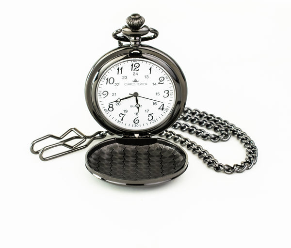 Black Arabic Pocket Watch