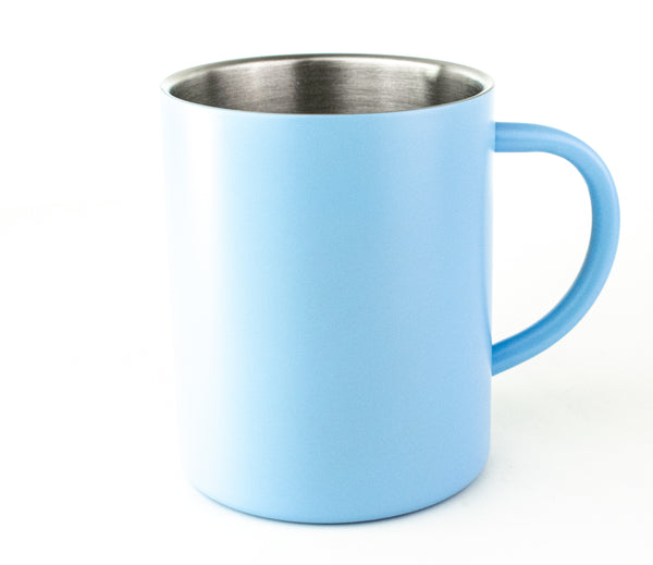 Personalised Double-Walled Mug - Light Blue