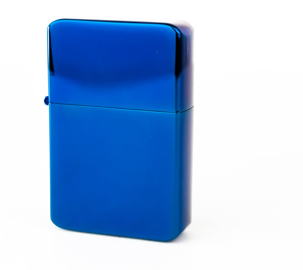 Premium Brass Flip Lighter - Blue