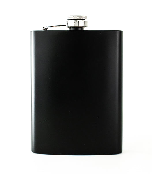 8oz Black Hip Flask