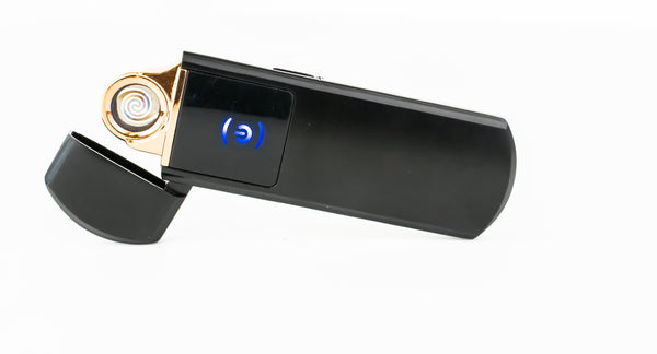 Flip Top USB Lighter - Black