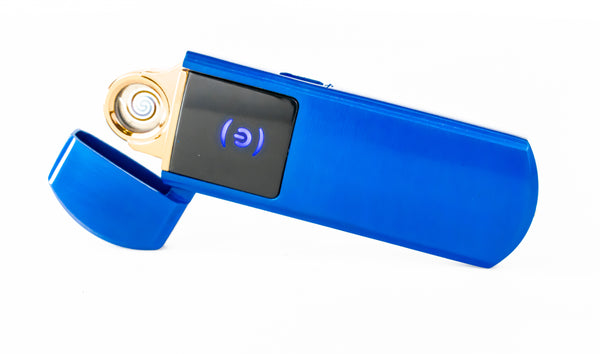 Flip Top USB Lighter - Blue