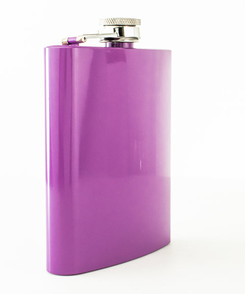 Personalised 7oz Purple Hip Flask