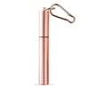 Personalised Collapsible Reusable Straw - Rose Gold