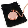 Rose Gold Pocket Watch with Roman Numerals