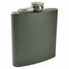 Engraved Army Green 6oz Hip Flask