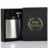 6oz Hip Flask with Funnel and Gift Box - Happy Birthday Printed Lid