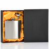 6oz Hip Flask with Funnel and Gift Box - Coloured Lined Boxes