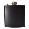 Black Stainless Steel 6oz Hip Flask with Funnel and 4 Cups in a Presentation Box