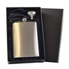8oz Hip Flask and Funnel in Black Gift Box