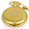 Gold Pocket Watch with Roman Numerals in a Wedding Printed Gift Box