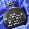 Black Pocket Watch with Roman Numerals