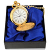 Gold Pocket Watch with Roman Numerals in a Wedding Printed Gift Box