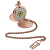 Rose Gold Mechanical Roman Pocket Watch in a Wedding Printed Gift Box