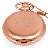 Rose Gold Pocket Watch with Roman Numerals