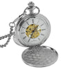 Silver Mechanical Roman Pocket Watch