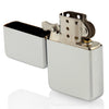 Steel Traditional Flip Lighter - Silver