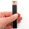 Slim Slide Action USB Lighter - Black