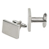 Rectangular Cufflinks - Rhodium Plated