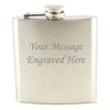 6oz Hip Flask in Gift Box with Funnel and Cups with a printed Thank You lid