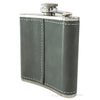 Grey Leather Hip Flask Gift Set - Your Text Here