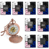 Rose Gold Mechanical Roman Pocket Watch in a Wedding Printed Gift Box