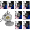 Silver Mechanical Roman Pocket Watch in a Wedding Printed Gift Box